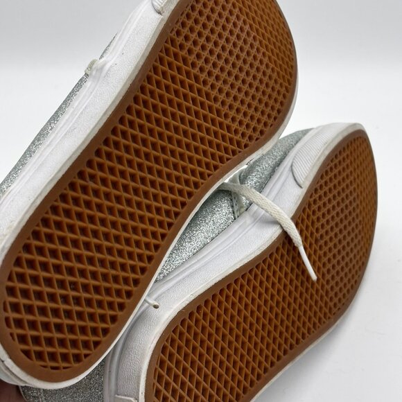 Vans Missy Silver Glitter Low Top Skate Shoes Lace Up Casual Sneakers Youth 4 - Picture 7 of 7